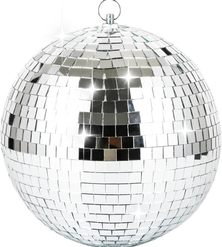 8" Disco Light Mirror Ball with Hanging Ring