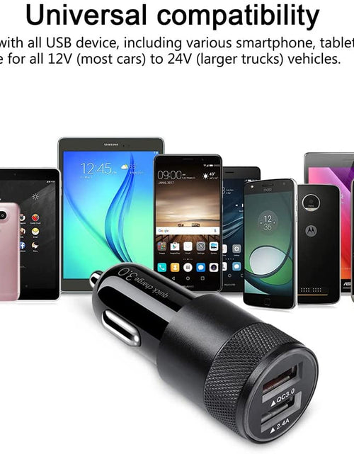 Load image into Gallery viewer, Fast Car Charger, Quick Charging 5.4A/30W Phone USB Car Charger Adapter Rapid Plug 2 Port Cigarette Lighter Charger Flush Compatible Samsung, Tablet, Iphone, Ipad, LG
