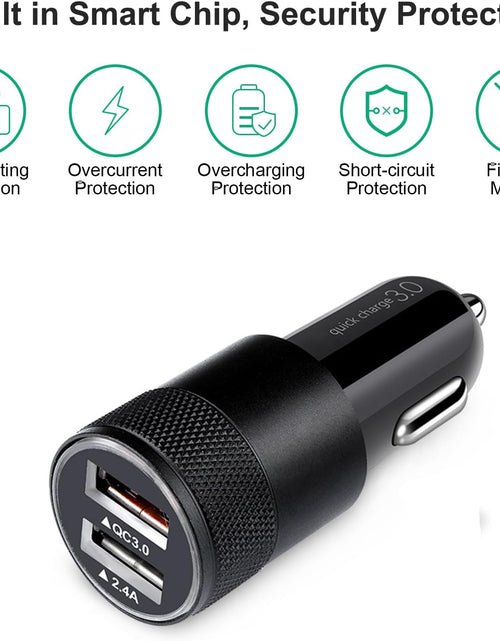 Load image into Gallery viewer, Fast Car Charger, Quick Charging 5.4A/30W Phone USB Car Charger Adapter Rapid Plug 2 Port Cigarette Lighter Charger Flush Compatible Samsung, Tablet, Iphone, Ipad, LG
