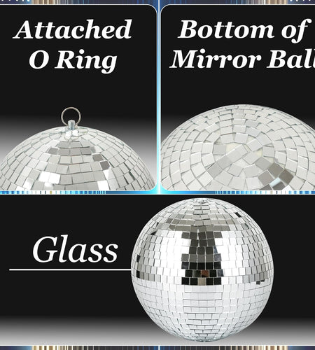 8" Disco Light Mirror Ball with Hanging Ring
